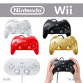 Classic & Pro GamePad Controller ORIGINAL Nintendo Wii schwarz, weiß, rot, gold