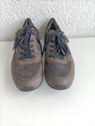 Paul Green Damen Schuhe Schnürschuhe Gr. 39, Leder, Grau. 