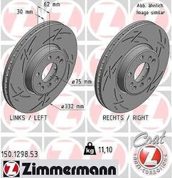 Zimmermann Set 2x Bremsscheibe 150.1298.53 für BMW X3 E83 X5 E53 00-11