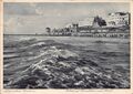 AK Postkarte Nordseebad Borkum Blick auf Strandleben und Hotels - gelaufen