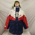 MUSTO MPX Ocean Segeljacke Mantel Kapuze ORIGINAL 2009 Medium WEISS ROT BLAU