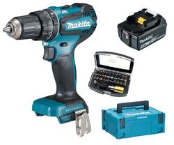 Makita DHP485Z Akku-Schlagbohrschrauber 18V DHP485 + 1xAkku 5Ah + Makpac + Bits