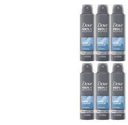 6x150ml Dove Men+Care 48h Clean Comfort Anti-Transpirant Deodorant Deospray