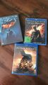 3x BATMAN (2x Blu-ray, 1x DVD) - The Dark Knight Rises, Batman Begins, The Dark 