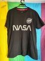 Alpha Industries NASA Mens Schwarz Baumwolle T-Shirt Herren Gr.M/L