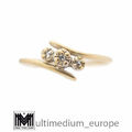 Vtg 416er / 10k Gold Ring 3 winzige Diamanten 10ct tiny diamonds