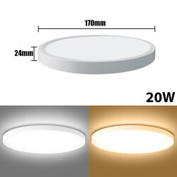 LED Deckenlampe 12W-60W Ultraflach Panel Deckenleuchte Flurleuchte Küche Lampe✔20W/36W✔kaltweiß/Warmweiß/Dimmbar✔mit Bewegungsmelder