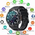 Bluetooth Smartwatch Luxus Herren Armband Herzfrequenz Pulsuhr Blutdruck Fitness