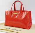 Authentische LOUIS VUITTON Wilshire PM Orange Sunset Vernis Handtasche #57276