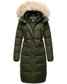 Marikoo Damen Winterjacke Langer Parka Warm Stepp Mantel Kapuze Schneesternchen