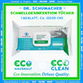 Schnelldesinfektion Tücher 60 Blatt ~ Dr. Schumacher ~ Descosept Sensitive Wipes