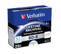 VERBATIM M-DISC Blu-Ray BD-R 25GB 4x Speed 5er JewelCase Oberfläche bedruckbar