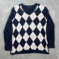 Tommy Hilfiger Pullover Damen Strickpullover Strick Oberteil Sweater Gr. L blau