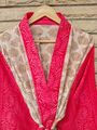 Reine Seide Beige Kimono Lang Robe Abendkleid Damen Nachthemd KMO4157