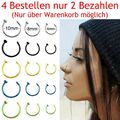 NASENRING SEPTUM RING NASENPIERCING NASE PIERCING HUFEISEN SILBER NASEN LIPPE