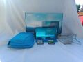 Nintendo 3DS   Aqua Blau Spielekonsole  Handheld  OVP  Ladekabel 2 Spiele