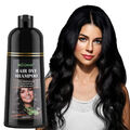 Haarshampoo Schwarze 500ML Haarfarbe Schwarz Haarfärbeshampoo für Männer Frauen