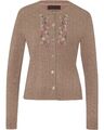 REITMAYER Cardigan mit Blumenstick Kragenlos Strickjacken Damen NEU