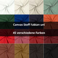 Canvas Stoff Fabian, Taschenstoff, Leinenoptik, uni (Meterware ab 0,50m)