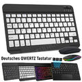 Bluetooth QWERTZ Tastatur Maus Für Lenovo Tab M10 HD FHD Plus P10 P11 PRO E10 DE