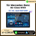 Android13 Autoradio GPS Navi WIFI SWC BT Für Mercedes Benz W164 GL320 ML350 X164