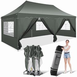 Pavillon Pop up Faltpavillon 3x3/3x6m Wasserdicht Gartenzelt Partyzelt Pavillion