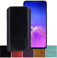 Exclusive Slim Case Leder Tasche Etui Hülle Handytasche für Samsung Galaxy S10e