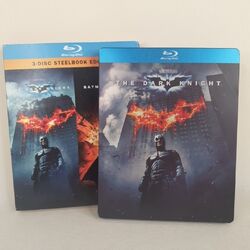 Batman - The Dark Knight / Batman Begins - Steelbook (3 Blu rays)