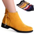 Damenschuhe Velours Stiefeletten Halbschuhe Booties Ankle Boots Stiefel Trendy