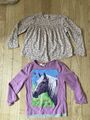 2 tshirts Langarm Vertbaudet/Kids, rosa, Gr. 98/104 Pferdemotiv