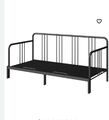 Bettgestell Ikea "Fyresdal" Metall schwarz 80/200cm zu 160cm Breite ausziehbar