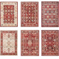 Teppich Oriental Perser Rot Burgund - Viele Größen und Designs - mit Fransen