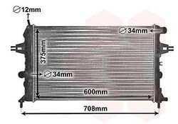 VAN WEZEL Kühler, Motorkühlung 37002296 Opel