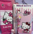 HELLO KITTY A5 Sanrio Notizbuch Federmäppchen Textmarker Stift Schreibwaren Geschenkset