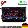 9" Autoradio Android 13 Carplar GPS Navi 6+128G für VW GOLF 5 6 Passat Touran