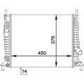 Kühler Motorkühlung MAHLE CR 1352 000P für Ford Focus C-Max II