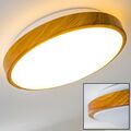 LED Decken Lampe Rund  Holzdekor Flur Küchen Wohn Zimmer Bad IP 44 Leuchte 12 W