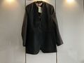 Long Blazer Von H&M  Gr . 44 Schwarz Kragenlos Festlich Elegant Neu