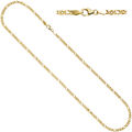 Zwillings-Panzerkette 585 Gelbgold 3 mm 45 cm Gold Kette Halskette Goldkette