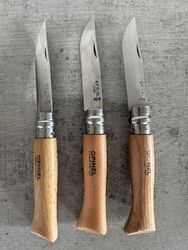 Opinel No. 8 Klappmesser 3 Stk Taschenmesser/Schnitzmesser OutdoorAllzweckmesser