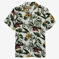 OXBOW Herren Coorea Kurzarm Blumen Hawaii Print Sommer Viskose Hemd