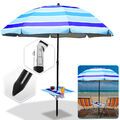 Strandschirm Rund Sonnenschirm Hawaii UV-Schutz Hawaiischirm Marktschirm 210cm