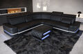 Sofa Eckcouch Designersofa Couch POSITANO L Form Leder Eck Ledersofa Luxus LED