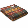 TWEEDMILL 100% Wolle Schlafsofa Decke Teppich TARTAN ANTIK BUCHANAN ROT ÜBERWURF BSM