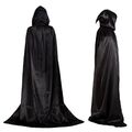 Gothic Vampir Kapuzen Samt Umhang Robe Mantel Hexerei Halloween Kostüm Cosplay