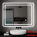 LED Badspiegel Beleuchtung Badezimmerspiegel Wandspiegel Lichtspiegel 80/100x60