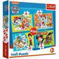 Trefl 4in1 Puzzle, Das lustige Team von PAW Patrol, von 12 bis 24 Teilen, 4 Sets