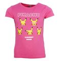 Pokemon Pikachu Kinder T-Shirt Kurzarm Shirt Baumwolle Gr. 110 bis 152 Rosa