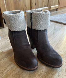 Tom Tailor Stiefelette Boots Gr.40 mit Fellbesatz, Profilsohle