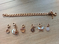 Fossil Charms Armband rosegold mit 6 Charms von Fossil, gebraucht 